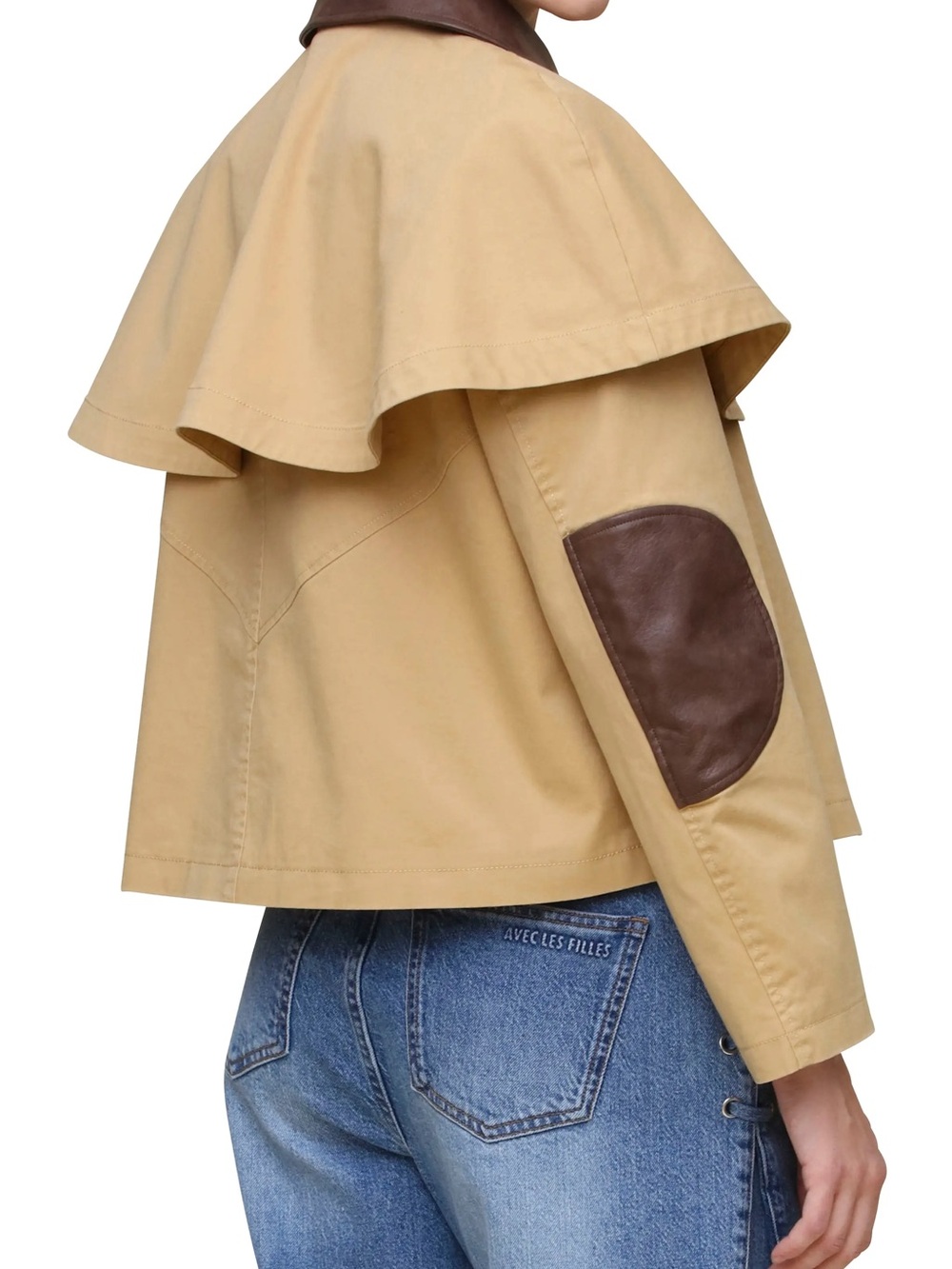 Avec Les Filles Cape Cropped Trench - Picture 2 of 5